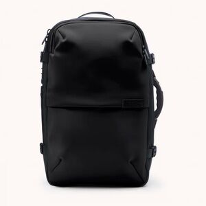 Sleek Black Compression Backpack with TSA Lock